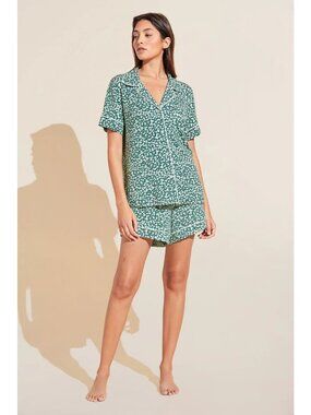 Eberjey Gisele Printed Relaxed Short PJ Set Abstract Floral Ivory